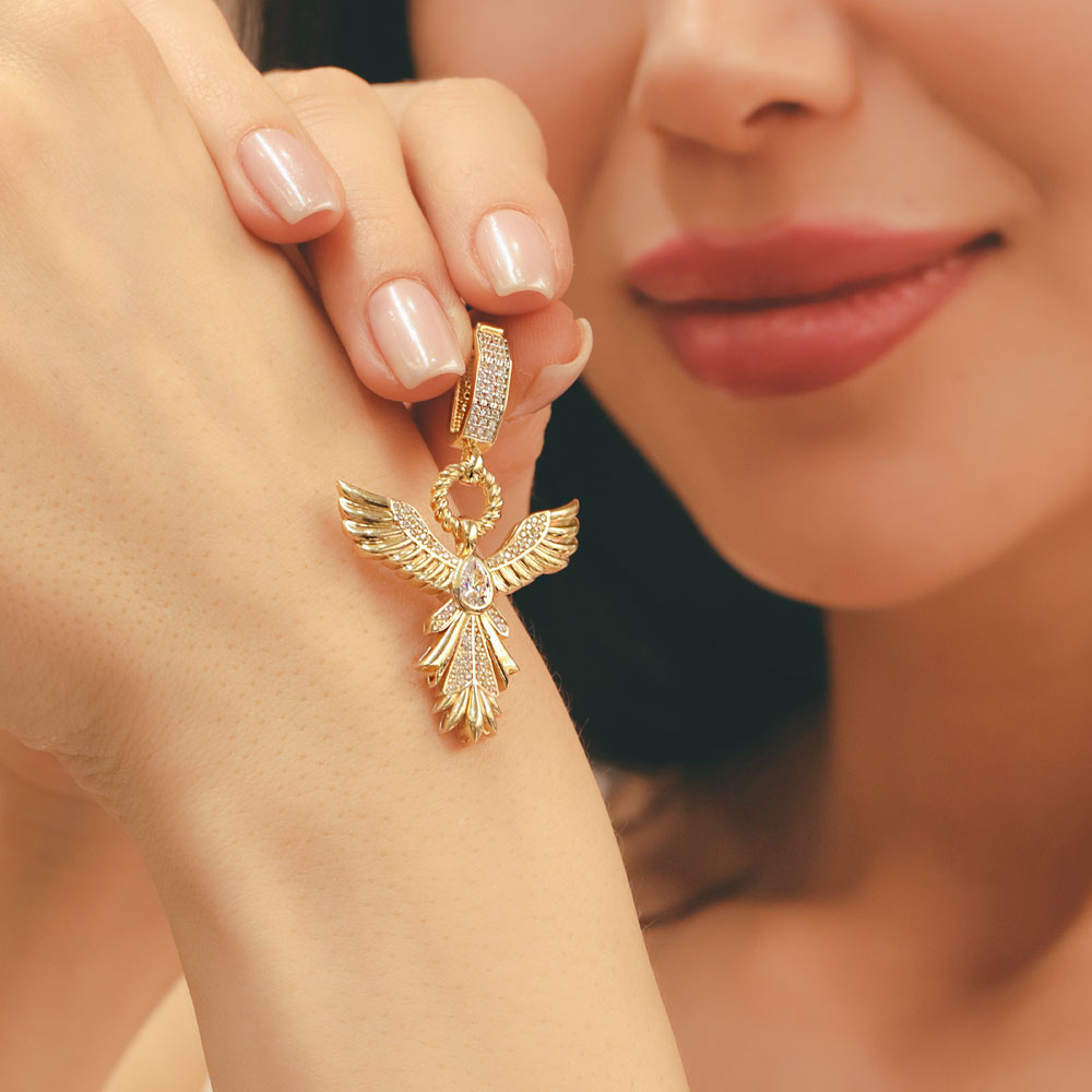 Bileklik Charm 14 Ayar Altın Anka Kuşu Figürlü EMA Charm